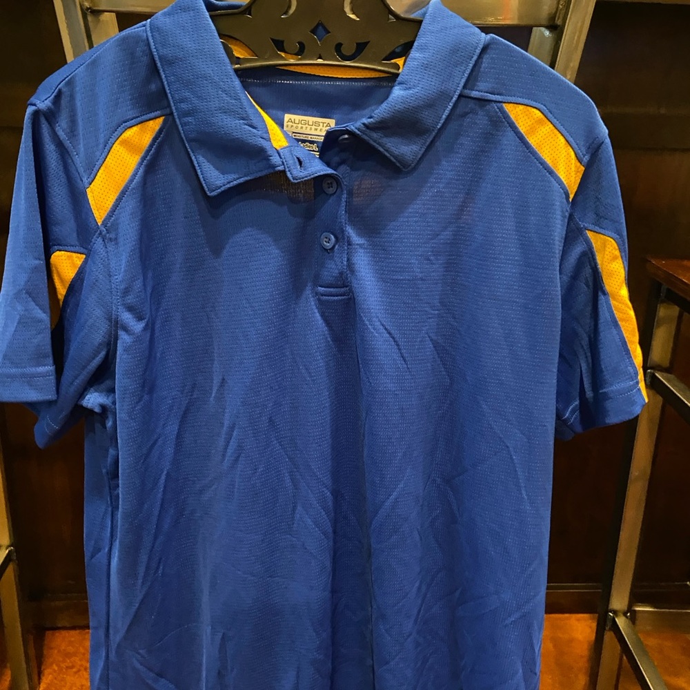 Augusta Sportswear Blue Polo with Yellow‎ Highlights